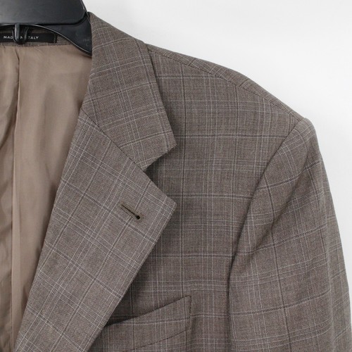 Armani collezioni sport coat men's 42R three button front plaid wool Italy Made - Picture 3 of 13