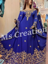 SALE!! Unique Royal African Crystal Work Moroccan Dubai Kaftan Wedding Dress 557