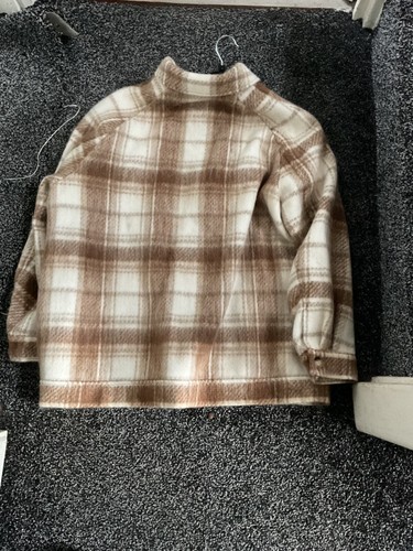 Totalmente Nuevo Chacket a Cheque Mezcla de Lana Cepillada Forrado Talla 16 Color Neutro - Imagen 7 de 23