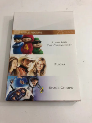 Alvin and the Chipmunks/Flicka/Space Chimps (DVD, 2010, Canadian) Free Shipping 