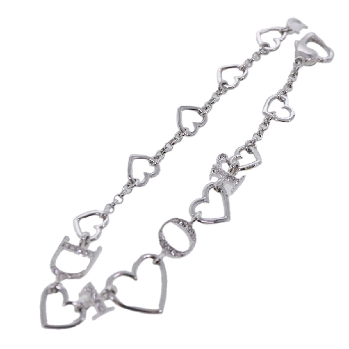 Bracelet Dior en métal argenté bijou authentique