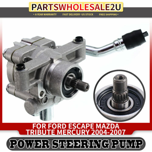 Power Steering Pump For Ford Escape 04-07 Mazda Tribute 05-06 Mercury 2005-2007 - Foto 1 di 9