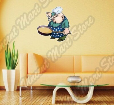 Restaurant Chef Cook Delicious Food Fun Wall Sticker Room Interior Decor 20X25''