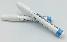 2 White Sharpie Poster Paint Marker Medium Tip Pen Water Based, 1875054