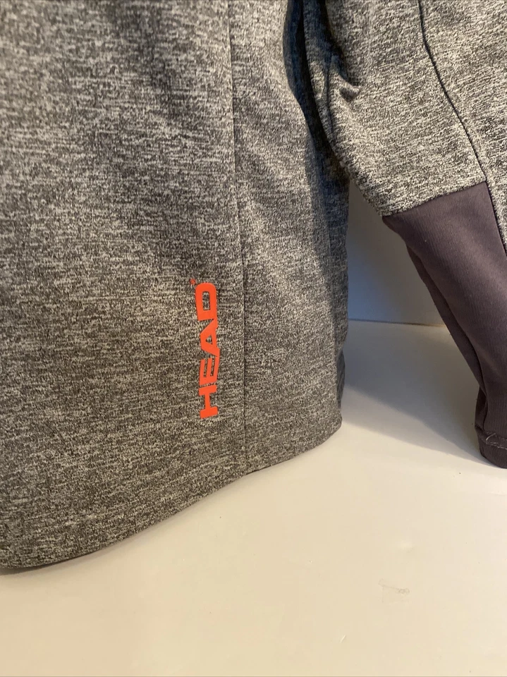 Chaqueta sudadera Head cremallera completa para hombre talla grande gris rojo Foto 4 de 4