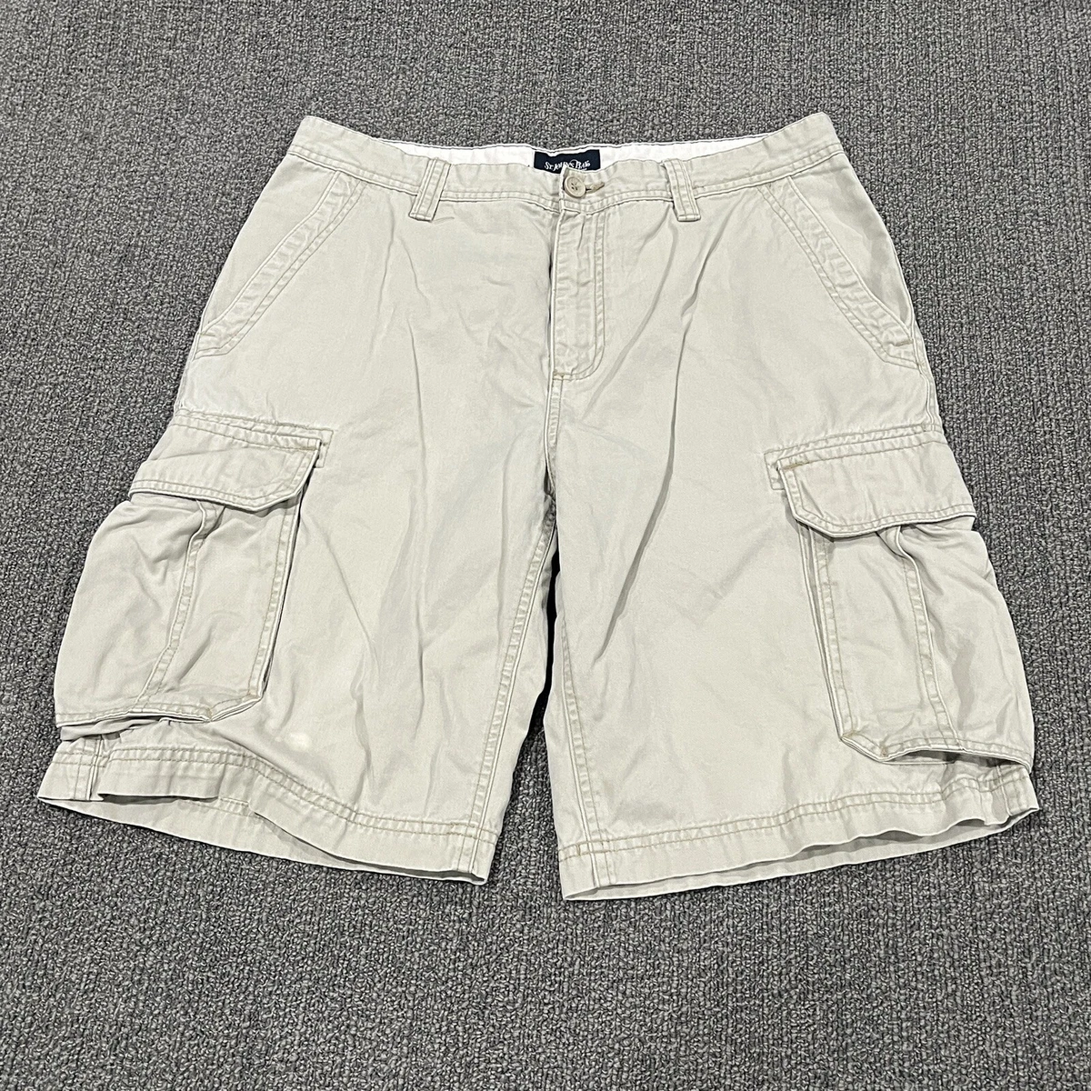 St John s Bay Mens Cargo Shorts Size 34 Cotton Inseam 10in 6