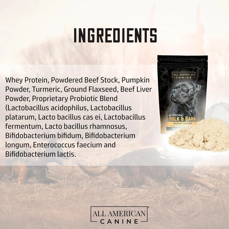 Ganador de peso para perros + fórmula de ayuda digestiva suplemento de salud natural adorno de alimentos Foto 4 de 4