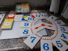 Ed-U Cards Telling Time Flash Cards 245 dated 1963, for ages 5 to 9, Complete