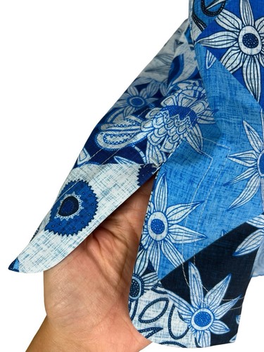 NEW Ripskirt Hawaii Patchwork Blues Sport Skirt Size XL Tie Pockets Floral Print - Bild 6 von 12