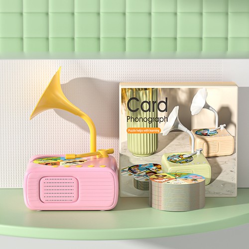 Toddler Gramophone Music Toy Kids Phonograph Record with 96 Cards - Picture 5 of 14