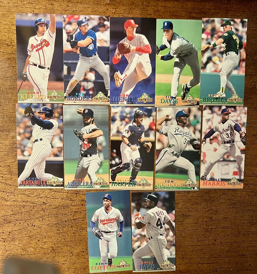 Lote de 24 tarjetas de béisbol Fleer Extra Bases 1994 altas de gran aspecto casi nuevas Foto 2 de 4