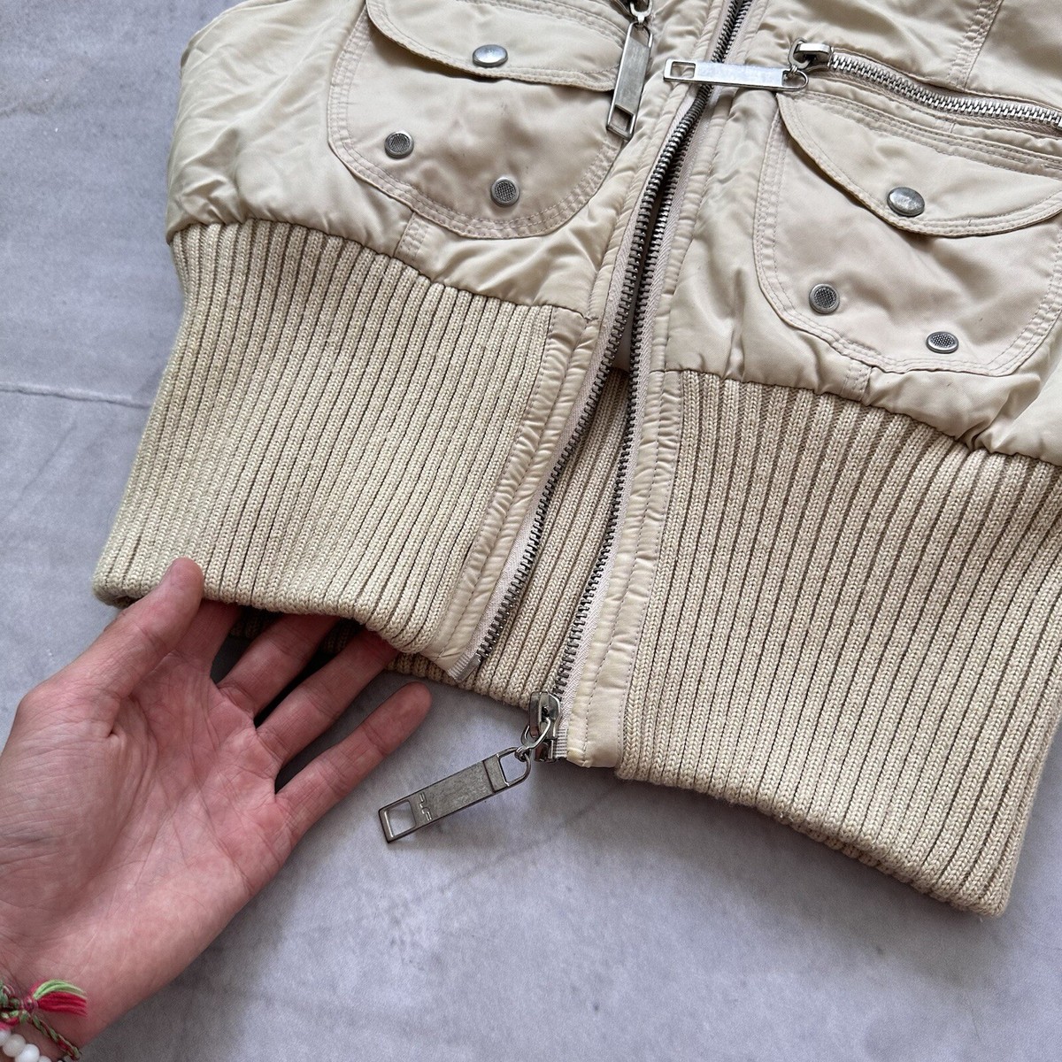 Vest LGB If Six Was Nine Style Faux Fur Zip Hood Vintage Vest LGB If Six Was Nine Style Faux Fur Zip Hood Vintage
