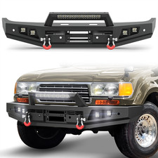 For 1992-1997 Toyota Land Cruiser Lc80 Front Bumper With 12000lbs Winch Plate