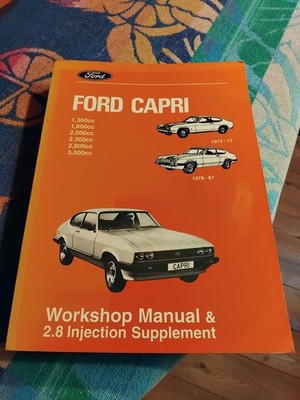 Ford Capri Mk2 Mk3 1974-1987 Factory Owners Workshop Manual VGC 2.8 i injection