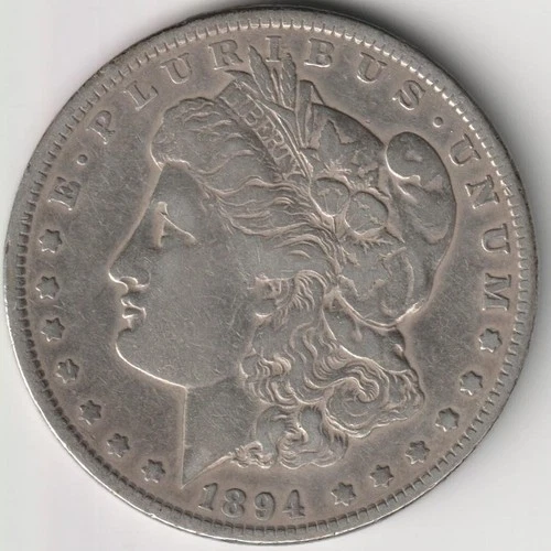 KEY DATE 1894 (P) MORGAN SILVER DOLLAR VF
