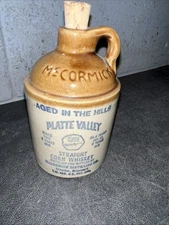 VTG MCCORMICK DISTILLING CO 219-1981 PLATTE VALLEY GLAZED WHISKEY JUG EMPTY