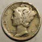 1925 D Mercury Dime 90% Silver VG-F  "Actual Coin Pictured - Not Cleaned"