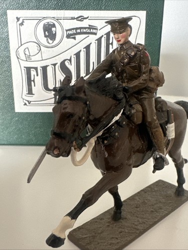 Fusilier Miniatures WWI Cavalier Charging Horse long stride Boxed Mint Figure