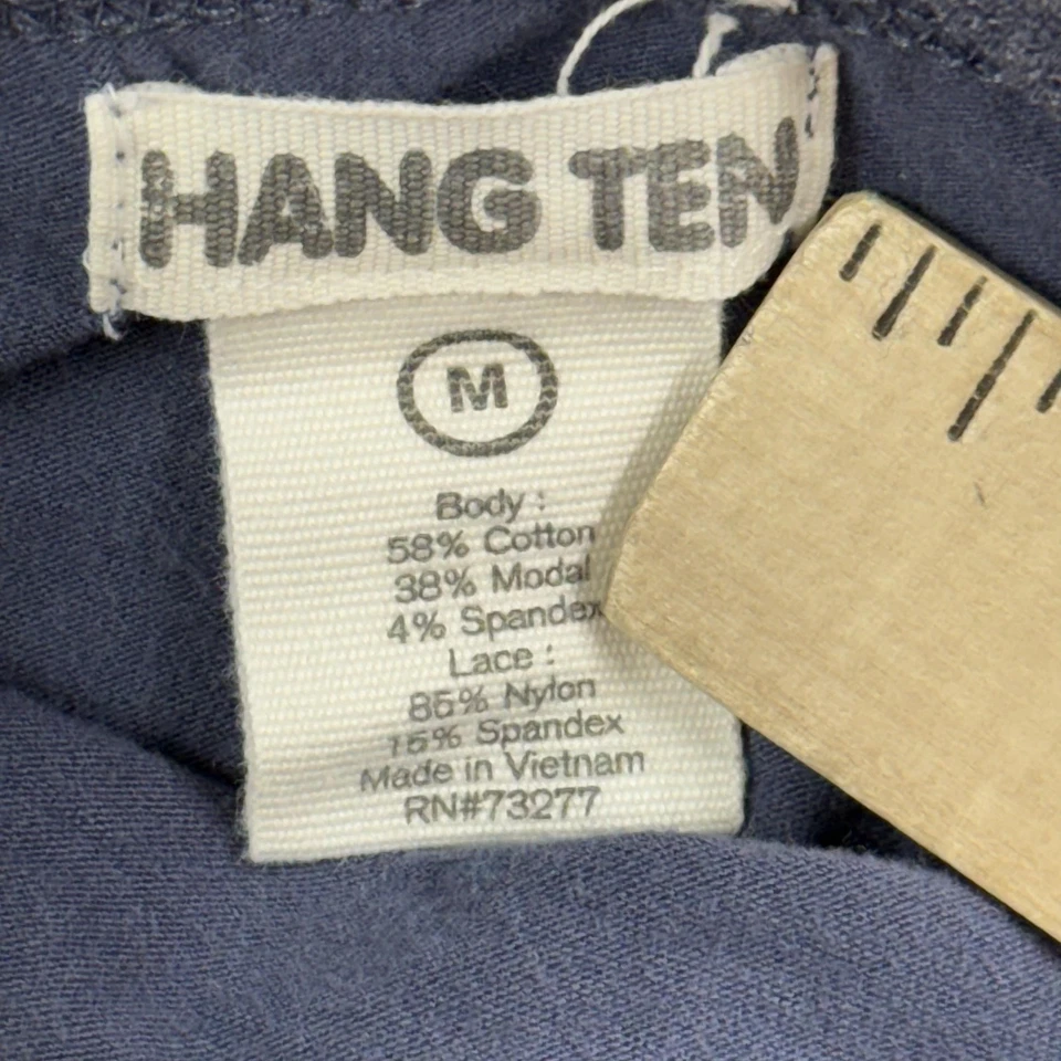 Hang Ten Майка женская средний синий кружевной отделки камзол регулируемые ремни модальный - Изображение 3 из 4