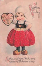 Wolf & Co. Antique Victorian Valentine St. Valentine's Greeting Postcard