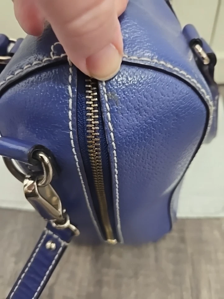 Bolso de Mano Kate Spade Alessa Wellesley Cuero Azul Vacaciones Edición Limitada Foto 4 de 4