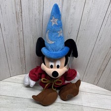 Disney Store Sorcerer Magic Fantasia Mickey Mouse Plush Medium Wizard Toy 24  