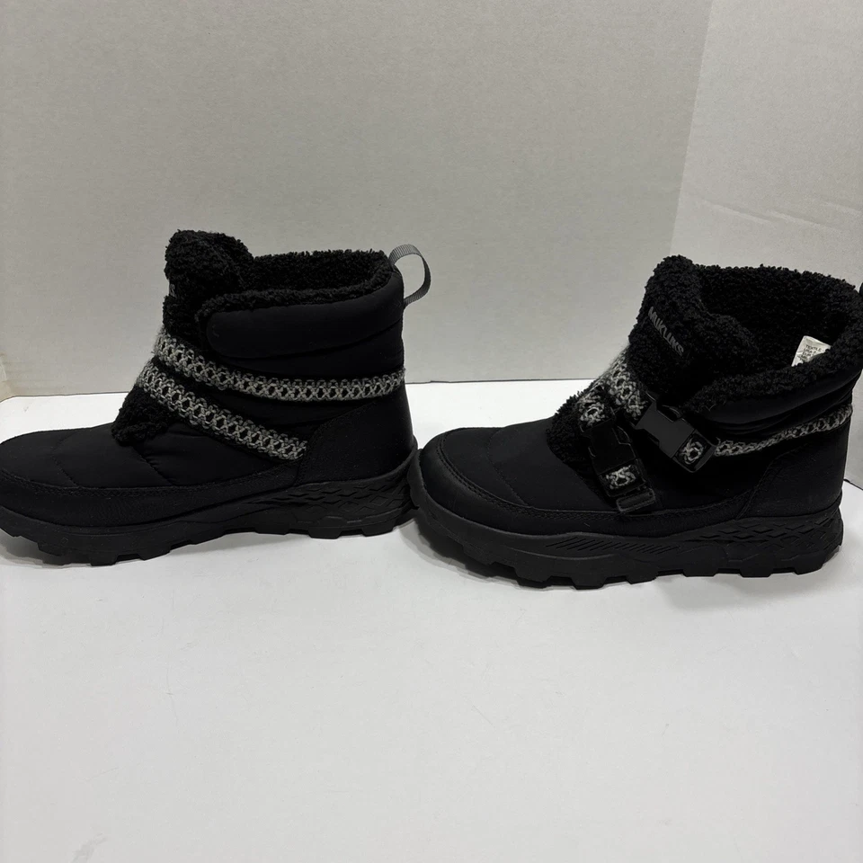 Bota Feminina Muk Luks Wren Tamanho 7 Preta Tornozelo Puxador Impermeável - Imagem 4 de 4