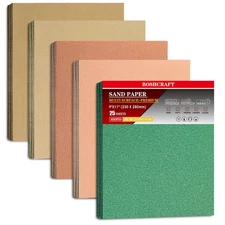 25 PCS Sandpaper, Sandpaper Assortment for Wood Metal Furniture Hand Sander Sand
