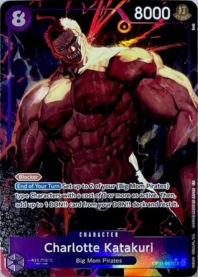 Charlotte Katakuri OP11-067 SR Alternate Art One Piece ENG NM inkl Magnetic Case