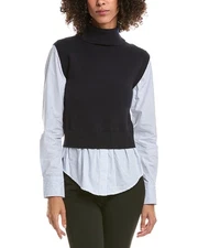 Derek Lam 10 Crosby Lacey Button Down Shirt Women's