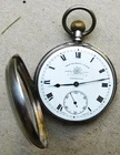 NO RESERVE HM 1913 Thomas Russell Silver Mechanical Pocket Watch Vintage Antique