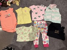 Baby Girl Lot One Piece Bodysuit Shirts 12 Month Lot
