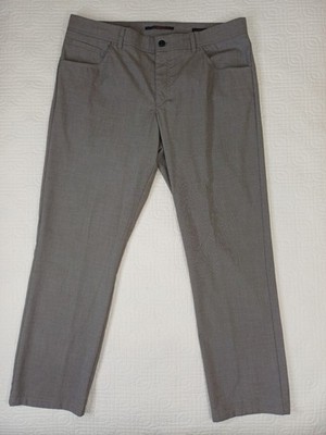 Alberto Pants Mens 36x34(29) Brown Modern Fit Ceramica Stretch 5-Pocket Chino