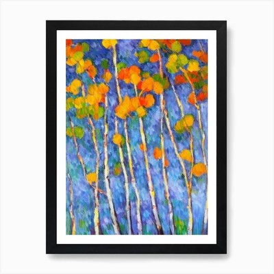 Quaking Aspen 1 Sämlinge Baum Abst gerahmtes Wandbild Poster Leinwanddruck Bild