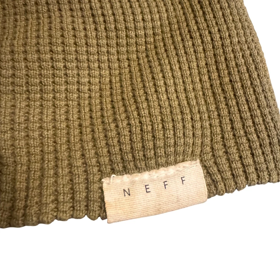 Boné de malha NEFF gorro verde oliva casual inverno quente unissex - Imagem 2 de 4