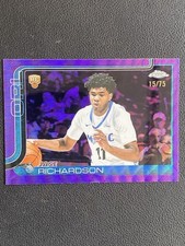 Jase Richardson 2025-26 Topps Chrome Purple Wave Refractor Base RC /75 #275