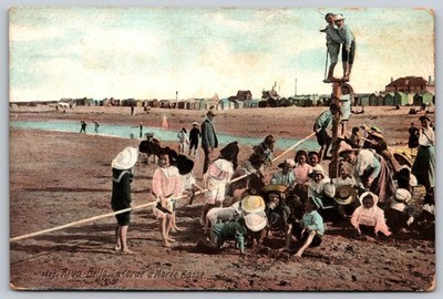 Riva-Bella La Coquaz France Vintage French Beach Scene Postcard Aqua  AA458