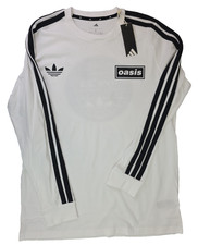 Adidas Official Oasis Live '25 Long Sleeve Soccer Tee Men's L White/Black NWT