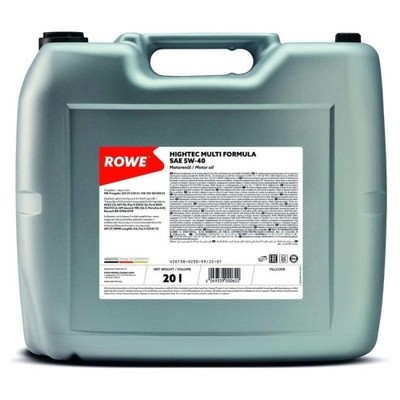 Motoröl ROWE Öl MULTI FORMULA 5W-40 MB 229.31/51 VW 502.00/505.00/01 20 Liter