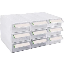 9pcs Sewing Craft Storage Box Hardware Craft Drawer Storage Cabinet Plastic Stac