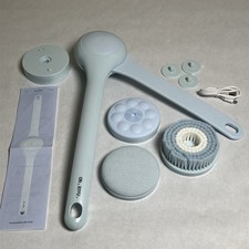 Electric Body Brush Back Scrubber for Shower, Waterproof Long Dual Handle