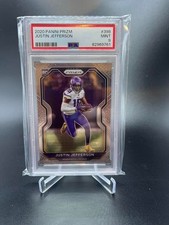 2020 Panini Prizm Justin Jefferson #398 Rookie Card RC PSA 9 MINT. rookie card picture