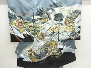 19812# JAPANESE KIMONO / KIMONO FOR BOYS / HAWK & WAR HELMET