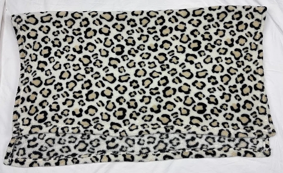 Manta de bebé Cutie Pie htf marrón beige negro estampado de guepardo de leopardo 30x36 polar Foto 2 de 3