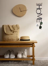 Sweet Home Wall Key Holder with 3 Hooks, Black Metal Decorative Key Hanger, 2...