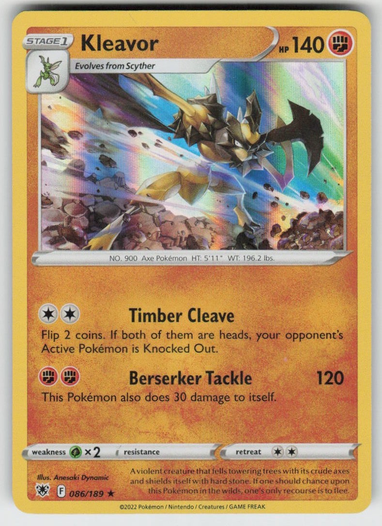 GGC - 3 Holo Kleavor (86) 086/189 Holo Rare SWSH10: Astral Radiance