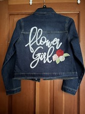 Embroidered Flower Girl Jean Jacket Girls 14 M