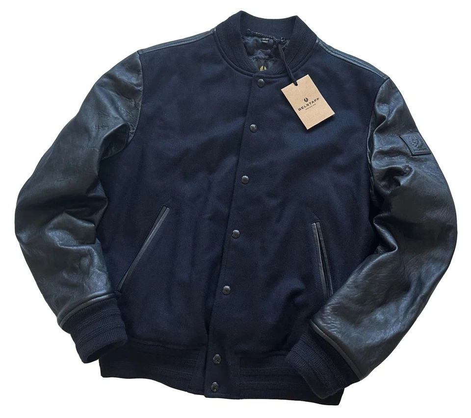 BELSTAFF HARDLEY WOOL / LEATHER BOMBER JACKET BNWT RARE Sz: L UK/US48/IT50 - Image 3 of 4