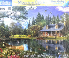 WHITE MOUNTAIN 1000-Piece Premium Jigsaw Puzzle 24x30" 1147 MOUNTAIN CABIN