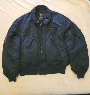 Apha Industries Inc. Men's 3XL Navy Blue Zip Up Bomber/Flight Jacket Coat...